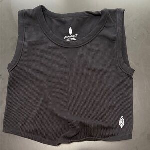 Free People Movement Black Ribbed Tank Top